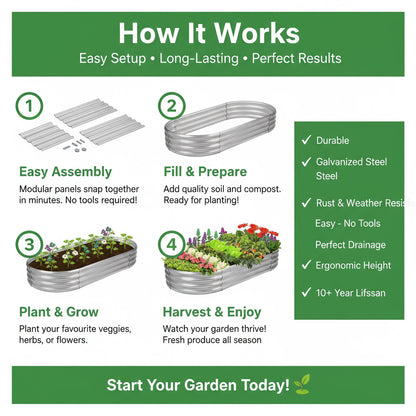 Aussie-Tough Galvanized Steel Raised Garden Bed